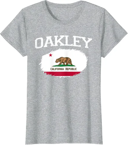 Vista 25 de OAKLEY CA CALIFORNIA Flag Vintage USA Sports Hombre Mujer Camiseta, Negro