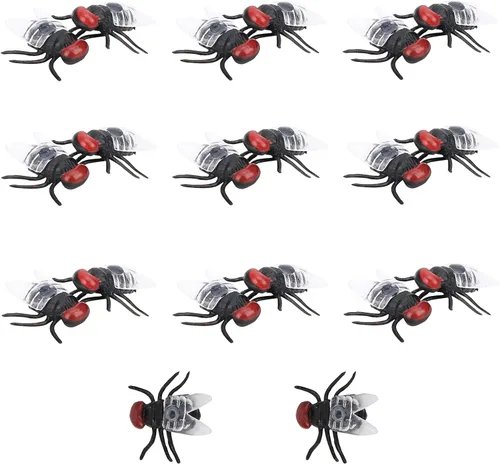 Vista 8 de Zerodis Juguete de simulación 20pcs de plástico modelo de broma de juguete de broma juguete simulación mosca para niños y mascotas (#1)