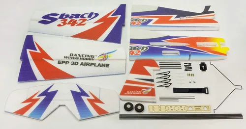 Vista 5 de Kit de avión RC de espuma EPP 3D Sbach342 modelo de avión acrobático aeronave, 39 pulgadas sin ensamblar kits de avión de espuma RC para construir