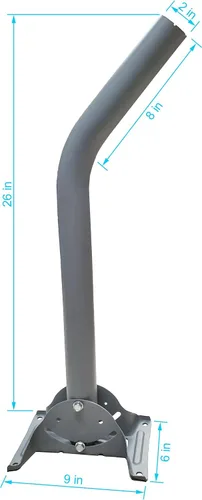 Vista 4 de SatelliteSale Universal J Pipe Antena Mástil 2″ Exterior con Monopolos para Montaje Satélite Antena HDTV