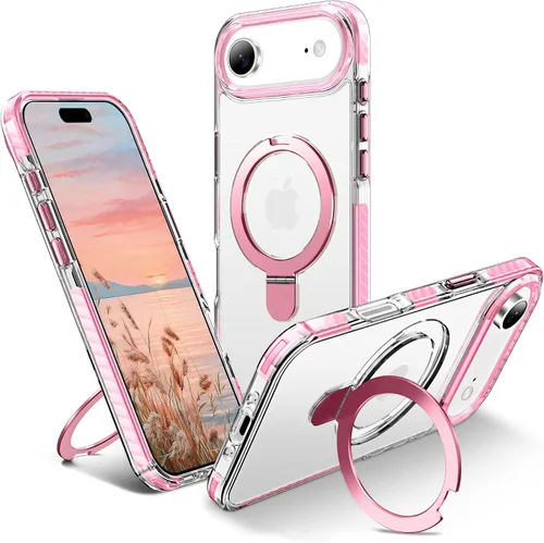 Vista 71 de UMIONE - Funda con diseño de anillo magnético giratorio de 360° para iPhone 11, soporte de bucle invisible integrado, compatible con Magsafe, funda