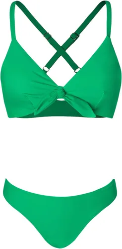Vista 7 de CUPSHE - Conjunto de bikini de dos piezas para mujer, estampado floral, con nudo de conejo