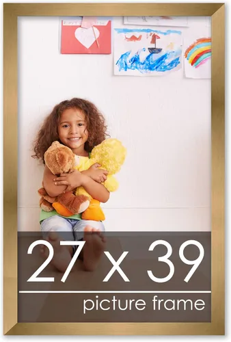 Vista 88 de Poster Palooza Marco cuadrado de madera maciza de bronce dorado de 3 x 3 pulgadas con plexiglás acrílico UV, respaldo de tablero de espuma