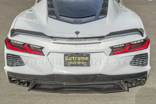 Vista 3 de Repuesto para modelos Chevrolet Corvette C8 2020 Par de mimbres adicionales de alerón de tapa trasera de maletero estilo Z51
