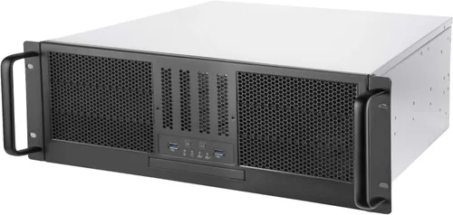 Vista 19 de Silverstone Technology RM23-502-MINI, 2U Dual 5.25" Drive Bay Micro-ATX chasis de servidor industrial para montaje en rack con interfaz USB 3.1