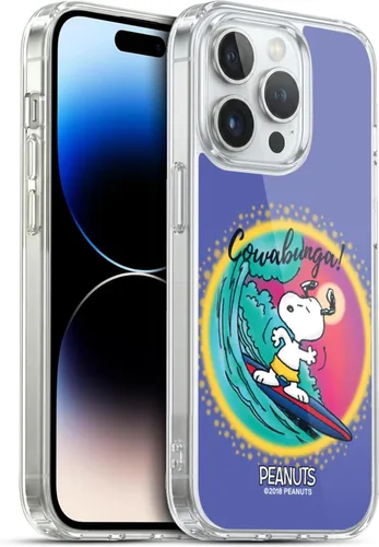 Vista 196 de Head Case Designs Funda de gel con licencia oficial de Peanuts Beach Surf Snoopy Boardwalk Airbrush [protección de grado militar] compatible