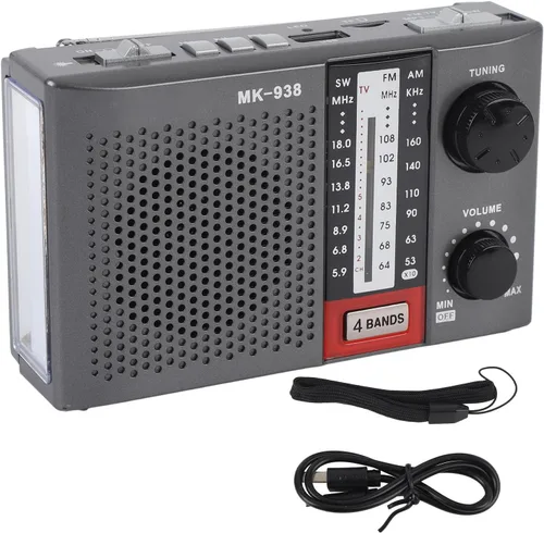 Vista 7 de Radio portátil AM FM para personas mayores, estéreo AM FM SW bandas completas Radio vintage con antena, perilla de sintonización grande, linterna