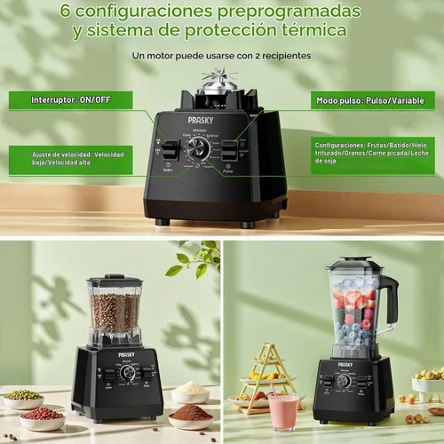 Vista 3 de Blender Smoothie & Grinder, 1000/2400W 25K RPM, 68oz, BPA-Free, Kitchen