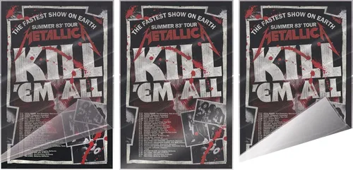 Vista 3 de Metallica - Póster musical (Kill 'Em All Tour 1983) (Tamaño: 24" x 36") (Cartel laminado)