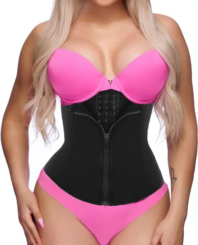 Vista 8 de GainKee, corsé para cinturón de clip y cremallera para mujer, neopreno, chaleco de sudor para dar forma al cuerpo
