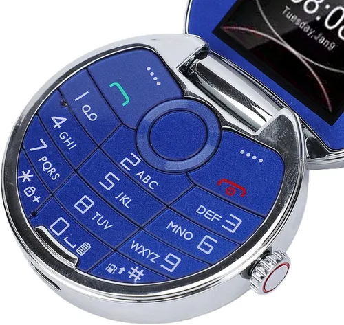 Vista 7 de Teléfono celular, pantalla dual de 1.77 pulgadas, doble tarjeta en espera, botones grandes, sonido claro, MP3, FM, Bluetooth, teléfono móvil