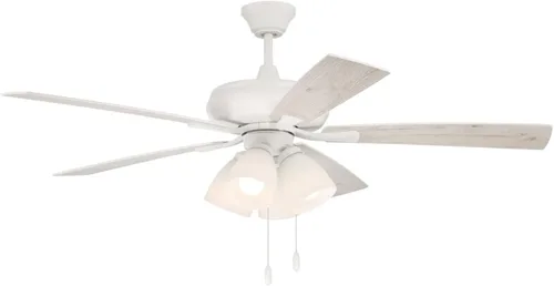 Vista 10 de Craftmade ECF114BNK5-DWWLN Eos - Ventilador de techo (52 pulgadas), níquel Cuchillas de níquel pulido cepillado/madera flotante