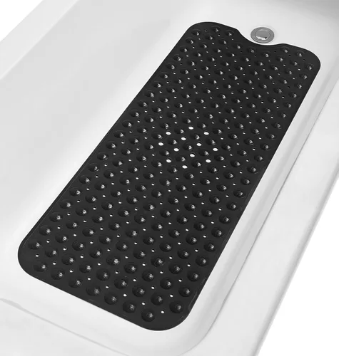 Vista 22 de Tapete de ducha antideslizante de 20"x20" (solo duchas lisas/sin textura, no para sobre desagüe) Seguro, limpio, lavable a máquina, agarre superior