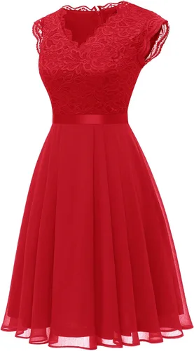 Vista 81 de Dressystar - Vestido de dama de honor, sin mangas, con cuello en V, para fiesta de boda