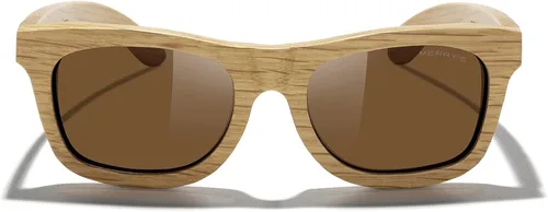 Vista 2 de MERRY'S Gafas de sol polarizadas de madera para hombre 100% UV vintage Eyewear S5140