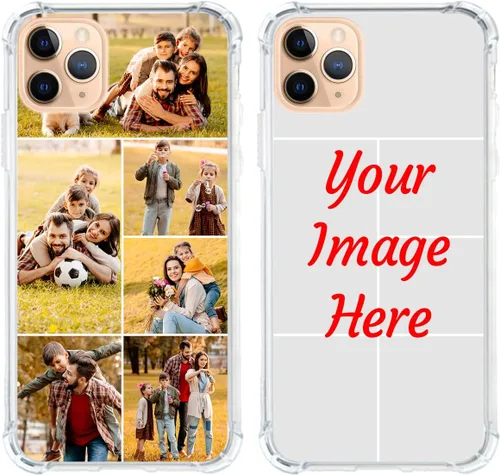 Vista 10 de Funda de teléfono con foto personalizada para iPhone 11 Pro Max, cubierta transparente suave de silicona personalizada con imagen/texto, regalo