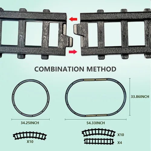 Vista 7 de OCHIDO Conjunto de Trenes - Conjuntos de Trenes de Navidad para Debajo del Árbol, Juguete de Tren Eléctrico de Regalo para Niños y Niñas, con Kits