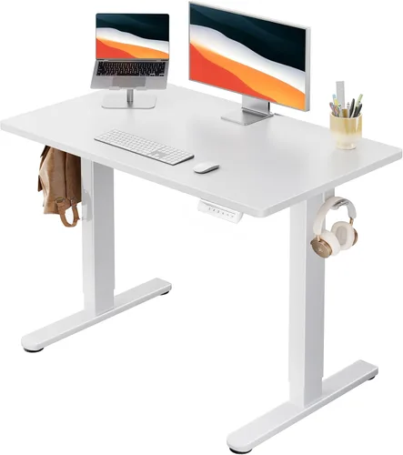 Vista 16 de HUANUO Escritorio Eléctrico de Pie, Superficie de Escritorio de Una Sola Pieza de 40" x 24", Escritorio de Computadora de Altura Ajustable, 4 Negro