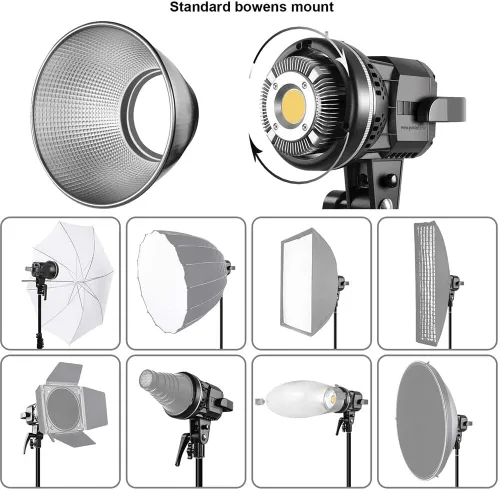 Vista 16 de GVM Kit de Iluminación para Estudio Fotográfico de 80W, Luz de Video LED con Softbox de Montaje Bowen de 23.6", Soporte de Trípode, Salida Continua