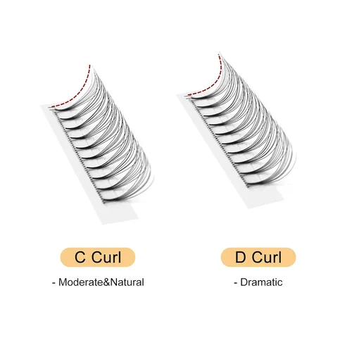 Vista 55 de QUEWEL Extensiones de Pestañas Prehechas en Ventilador, Extensiones de Pestañas Prehechas 3D de 0.07mm de Grosor, Rizado C, 8mm de Volumen