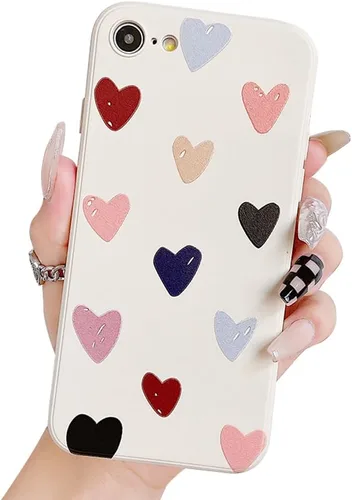Vista 20 de Funda protectora para iPhone 12 para mujeres y niñas, diseño lindo de silicona suave, protección de cámara con forma de corazón, para iPhone 12