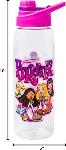 Vista 7 de Silver Buffalo Bratz con Cloe, Jade, Yasmin y Sasha Botella de Agua con Tapa de Rosca, 28 Onzas
