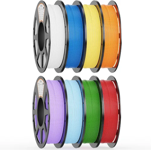 Vista 20 de Paquete de filamento PLA de 0.069 pulgadas, 8 colores vibrantes, apto para Pla Bundle-250gx8-112020006