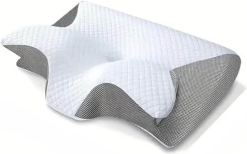 Vista 10 de Almohada cervical para dolor de cuello, almohada ortopédica para dolor de cuello y hombros, almohadas cervicales y cervicales para dormir de espalda