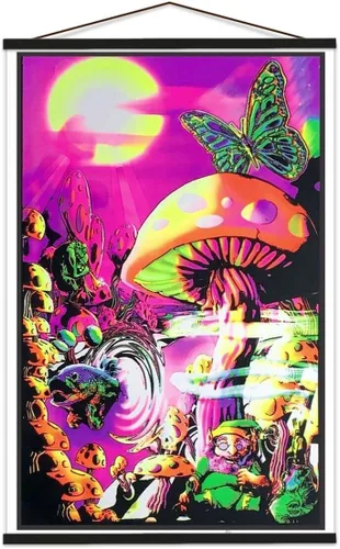 Vista 5 de Scorpio Posters Magic Valley - Póster de luz negra, flocado, 23 x 35 pulgadas