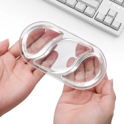 Vista 7 de Juego de reposamuñecas de gel para teclado y mouse pad Set Gel Blanco Transparente - 2