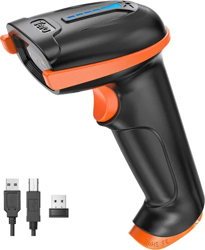 Vista 13 de Tera Escáner de Códigos de Barras Inalámbrico Versátil 2-en-1 (2.4Ghz Inalámbrico + USB 2.0 Con Cable) con Indicador de Nivel de Batería, Distancia