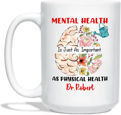 Vista 23 de Taza de café personalizada para psiquiatra jubilada, regalo para el abuelo y la abuela, "A Truly Great Psychiatist Is Hard To Find Difficult To Part