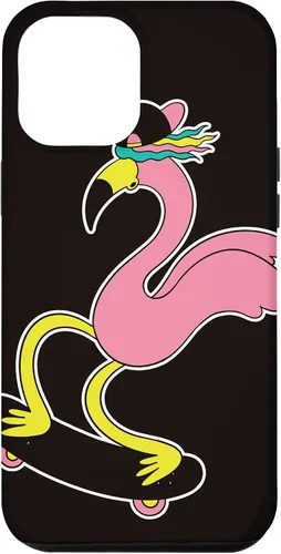 Vista 10 de iPhone 12 Mini Flamingo Skater Skateboard Tropical Funny Animal Lover Estuche de regalo