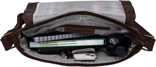 Vista 3 de Antonio Valeria Robert Dark Brown Premium Hunter - Bandolera de piel para hombre