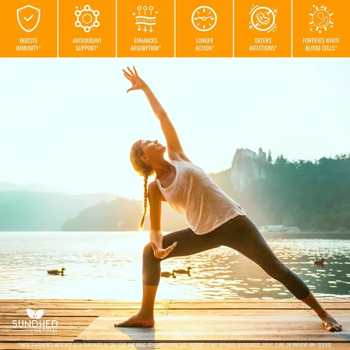 Vista 4 de Vitamina C liposomal pura – 1200 mg de refuerzo de la salud del sistema inmunológico y colágeno, ayuda a las vitaminas antienvejecimiento