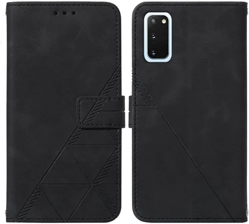 Vista 4 de Funda para Galaxy S20, ranuras para tarjetero, correa de muñeca, protección interior de TPU, soporte de piel sintética para Samsung S20 5G de 6.2