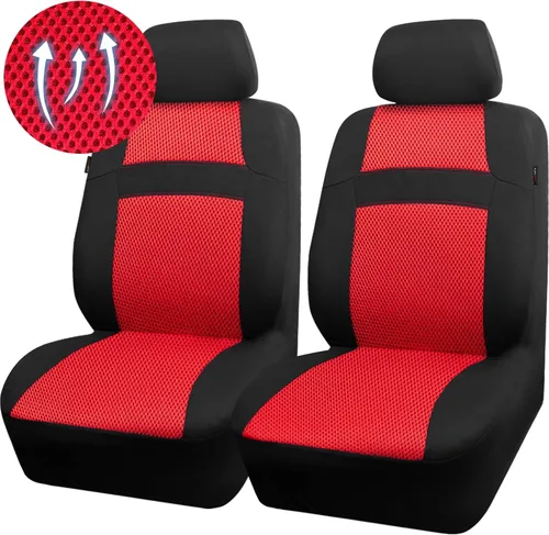 Vista 11 de CAR PASS Juego de fundas de asiento completas, Funda de asiento de malla de aire 3D con esponja compuesta de 5 mm en el interior, compatible