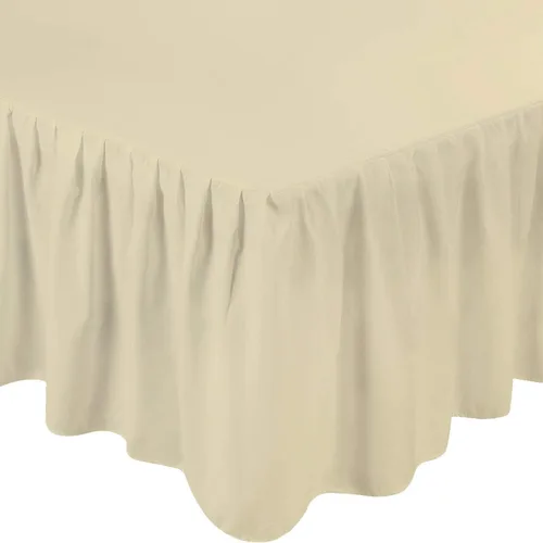 Vista 13 de 1Pc Ruffled Bed Skirt Twin Size Black Color 14 Inch Drop 600 Thread Count Dust Ruffle with Platform, Wrinkle and Fade Resistant Negro