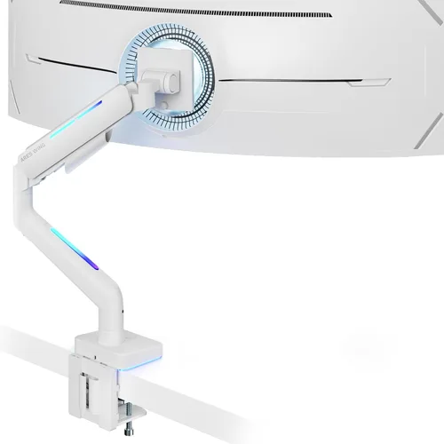 Vista 9 de Brazo de monitor ultraancho para pantalla de 17 a 49 pulgadas de alta resistencia de hasta 44 libras, brazo de monitor único con resorte de gas