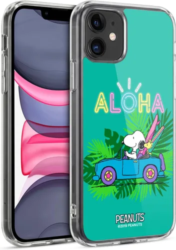 Vista 74 de Head Case Designs Funda de gel suave con licencia oficial de Peanuts Tropical Surf Snoopy Aloha Disco compatible con Apple iPhone 13 Mini Surf