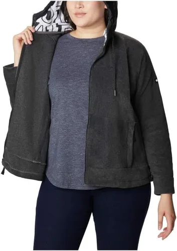 Vista 4 de Columbia Exploration Fleece con capucha FZ 1907542030, Mujer, Charcoal Heathe, Gris Carbón jaspeado