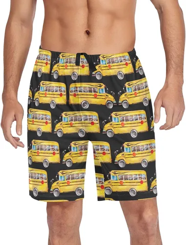 Vista 20 de Ollabaky Pantalones cortos de pijama para hombre Pjs partes inferiores pantalones cortos para dormir ropa de descanso pantalones de pijama