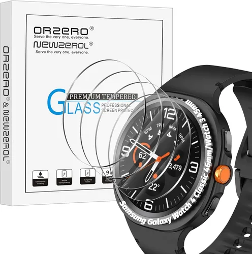 Vista 11 de Orzero Paquete de 3 protectores de pantalla para reloj inteligente compatible con Garmin Vivomove 3S (no para Garmin Venue 3S), vidrio templado
