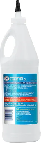 Vista 2 de Valvoline Aceite para engranajes SAE 80W-90 de alto rendimiento de 1 cuarto de galón (paquete de 2)