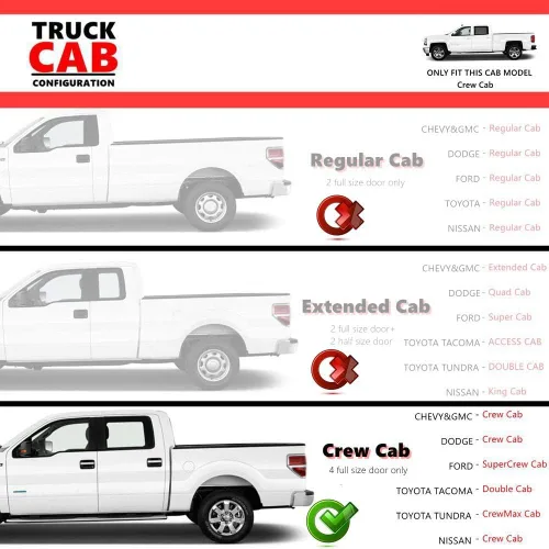 Vista 8 de ONINE Drop Steps Ajuste Personalizado 2019-2026 Chevy Silverado/Gmc Sierra 1500 y 2020-2026 Chevy Silverado/Gmc Sierra 2500HD 3500HD Crew Cab