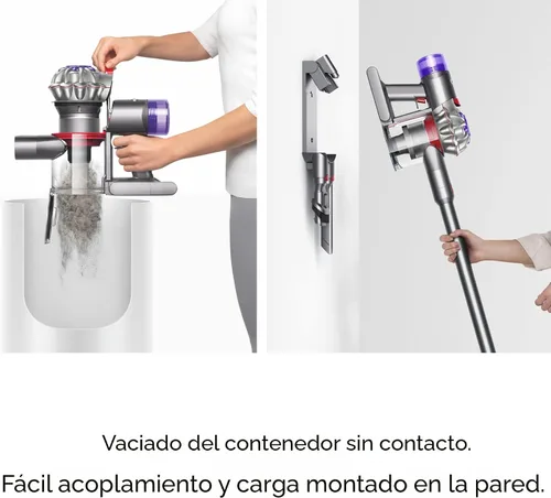 Vista 7 de Dyson Aspiradora inalámbrica V8, limpia suelos duros y alfombras, desenreda, se convierte en portátil, 115AW, 2 modos de potencia, hasta 40 minutos¹