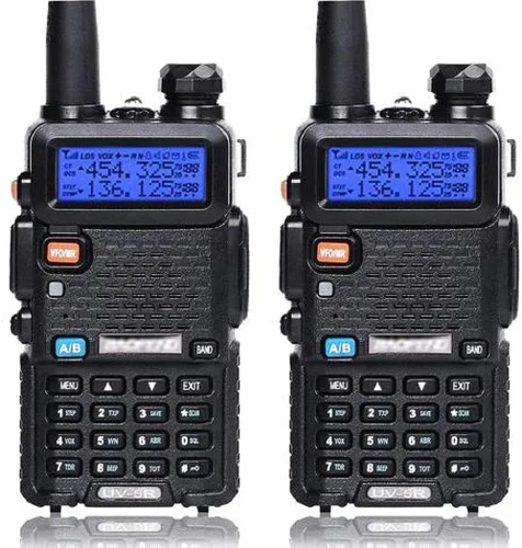 Vista 5 de Baofeng UV-5R Jamón Radio bidireccional de doble banda 144-148/420-450Mhz, Nicama Walkie Talkie 1800mAh batería de iones de litio (paquete de 2)