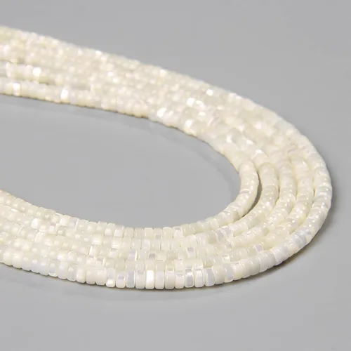 Vista 44 de Los granos naturales del espaciador del tubo del grano de Shell de agua dulce teñidos madre de perlas flojas para la fabricación de la joyería, 1