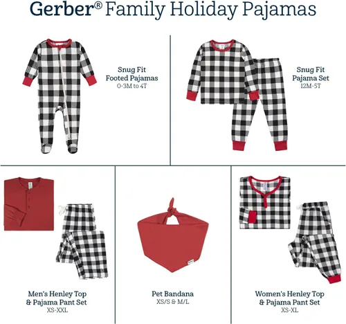 Vista 7 de Gerber Pijamas a juego unisex para bebés