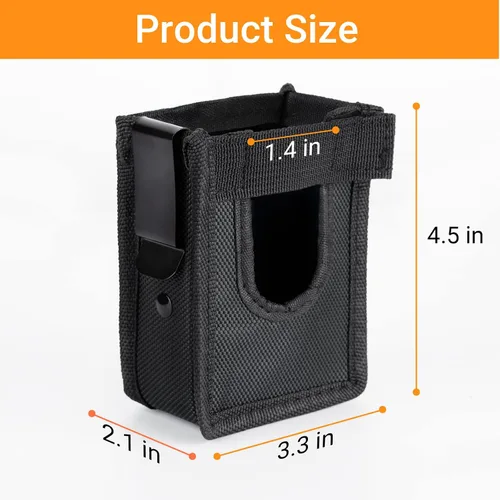 Vista 4 de Tera Funda universal para escáner de código de barras portátil portátil con clip de cinturón de metal gancho y cinta de bucle para almacén logístico